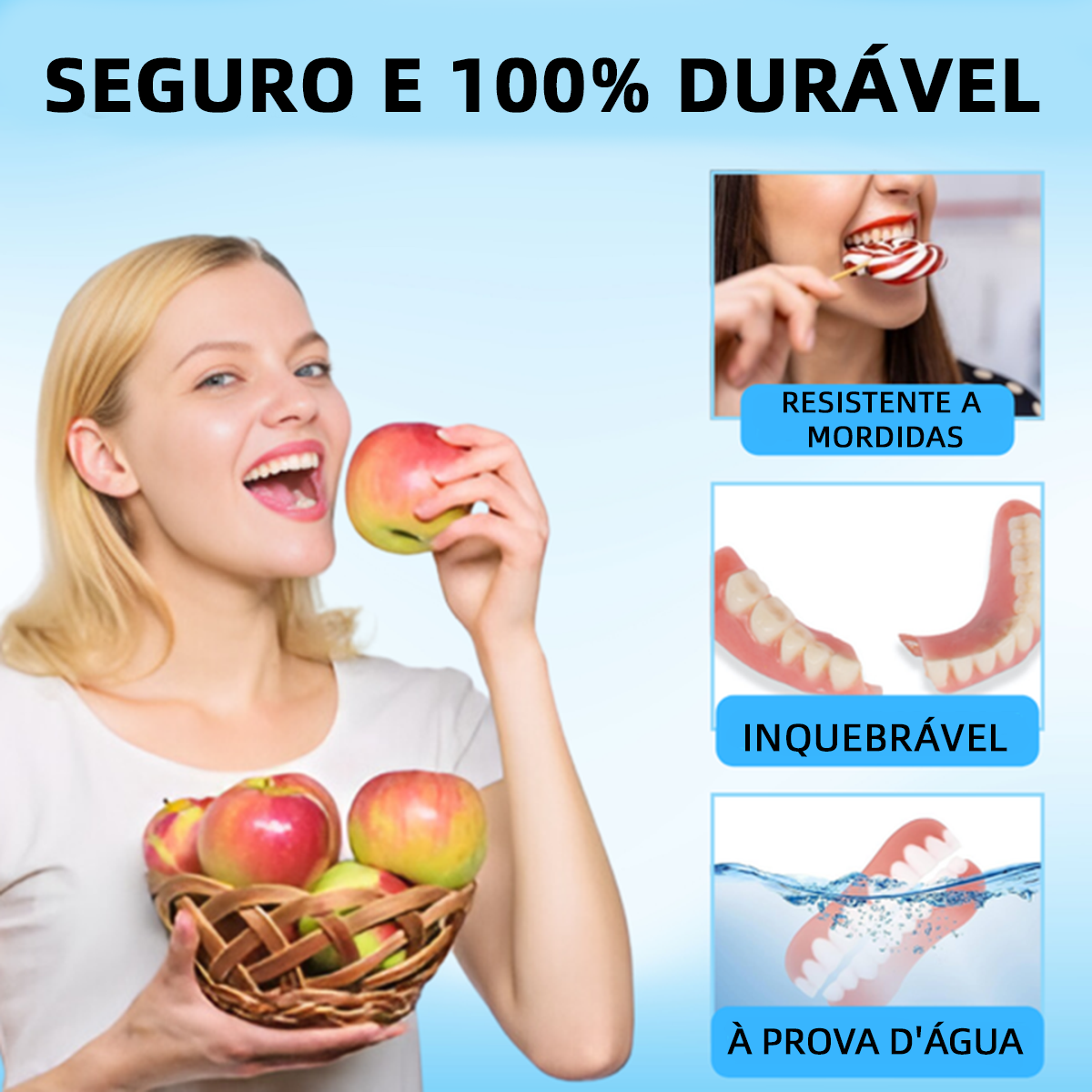 𝐁𝐢𝐤𝐞𝐧𝐝𝐚™ Conjunto de dentaduras com forro de silicone🔥 (⏰Desconto limitado, apenas 30 minutos restantes!⏰) 🦷👩‍⚕️