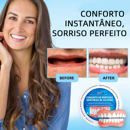 𝐁𝐢𝐤𝐞𝐧𝐝𝐚™ Conjunto de dentaduras com forro de silicone🔥 (⏰Desconto limitado, apenas 30 minutos restantes!⏰) 🦷👩‍⚕️