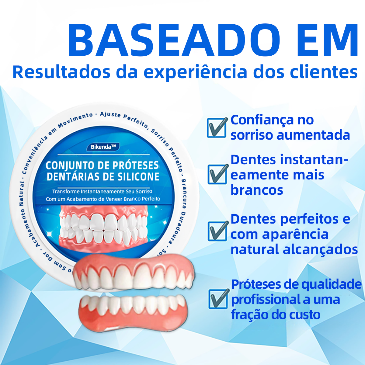 𝐁𝐢𝐤𝐞𝐧𝐝𝐚™ Conjunto de dentaduras com forro de silicone🔥 (⏰Desconto limitado, apenas 30 minutos restantes!⏰) 🦷👩‍⚕️